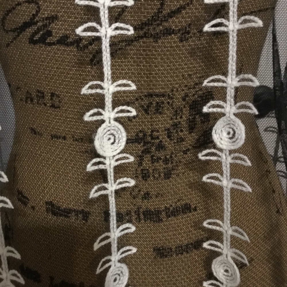 Embroidered Sheer Kimono - Picture 8 of 9